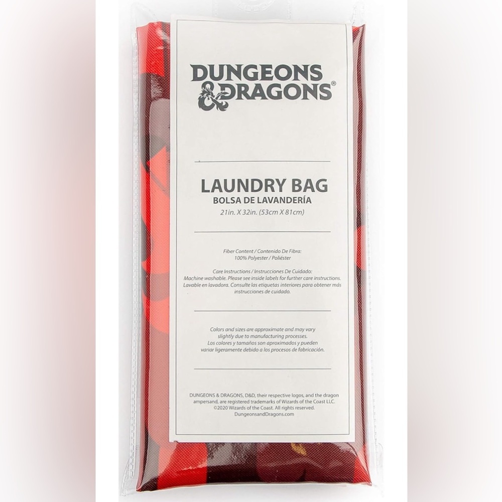 Dungeons & Dragons Ampersand Red Drawstring Laundry Bag